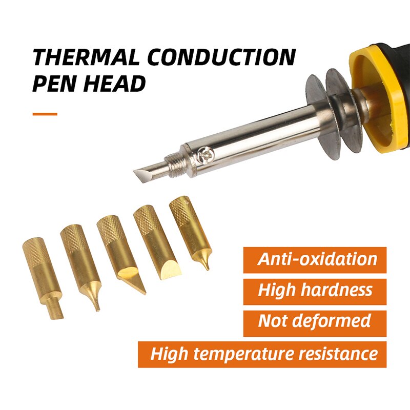 30W Electric Soldering Iron Pen Wood Burning Pen Set Pencil Burner With Brass Tips and Accessories Diy Tools Burning Brush