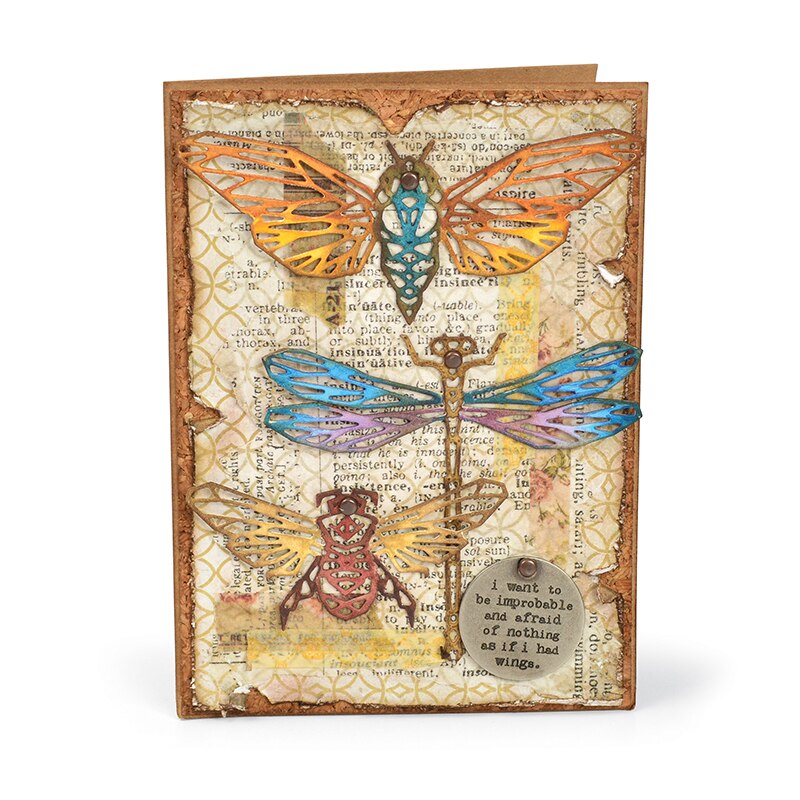 insecte métal matrices de découpe libellule pochoirs et Scrapbooking pour Animal feuille découpé artisanat fournitures ensembles pas de timbre