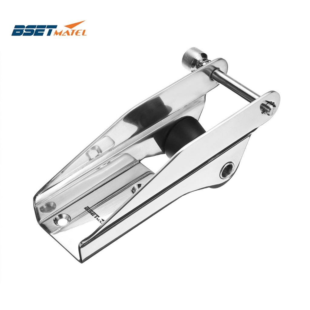 Stainless Steel 316 Heavy Bow Anchor Roller Fixed Anchor Fairlead Marine Boat Docking Nylon Roller Spring Loaded Pin Prevent
