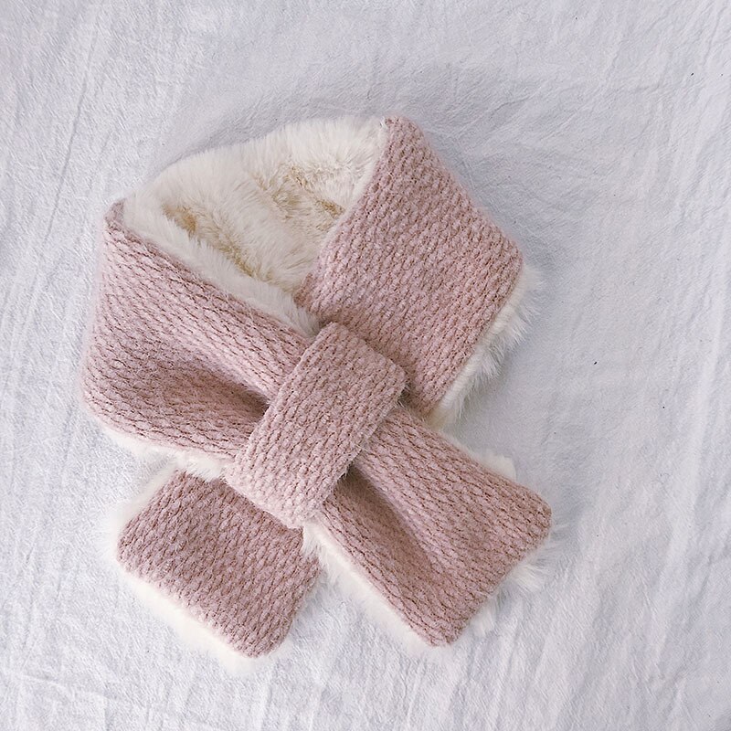 Boys Girls Cross Scarf Warm Winter Autumn Kids Collar Scarf Neck Warmer Children Scarf 1-4Y