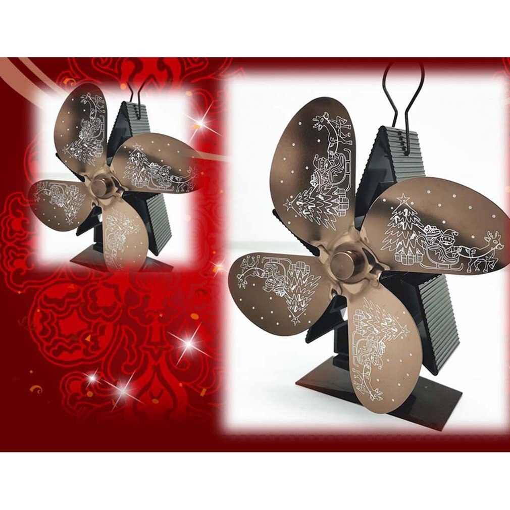 Light Fireplace Fan for Christmas Wood Burning Real Power Fireplace Small Fan Energy Saving Thermal Heater Fireplace Parts