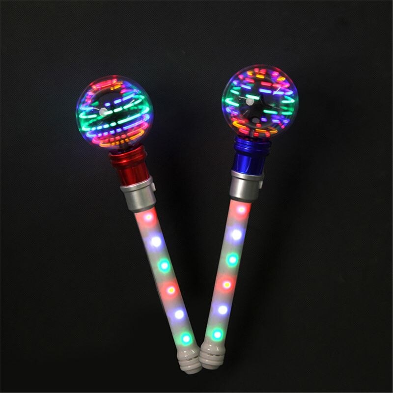 Meteor Storm LED Changing Pattern Spinner Wand Children magic Toy stick Lighting Toys