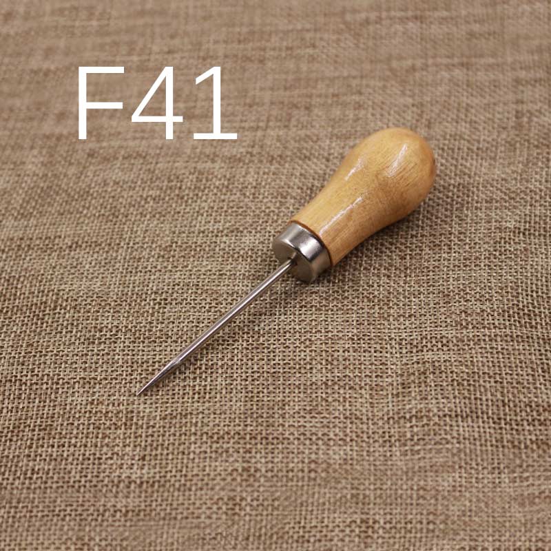 1Pcs Leather sewing tool Awl DIY Leather Tent Sewing Awl Pin Punch Hole Repair Tool Hand Stitcher Needlework: F41
