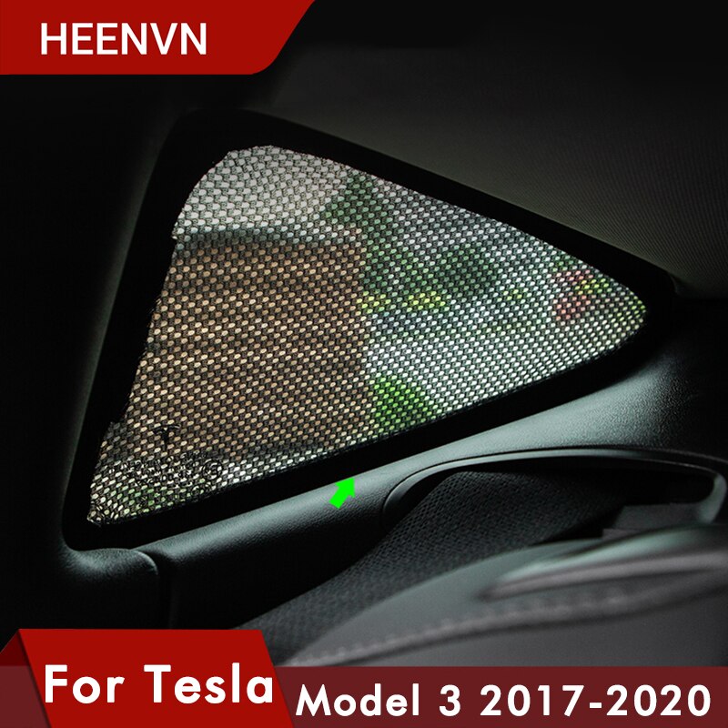 Heenvn Model3 Autoruit Zonnescherm Voor Tesla Model 3 Zonnescherm Accessoires Driehoek Zon Shade Lijn Shades Protector Model Drie