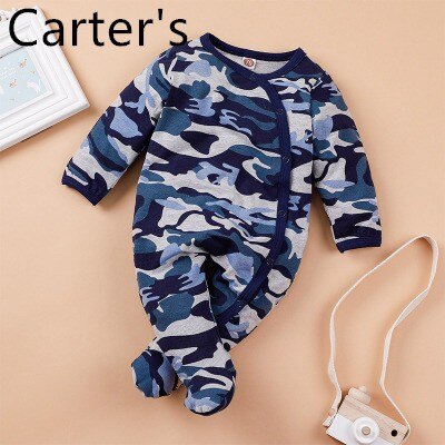 Carter's Baby Boy ropa Recem Nascido recién Nacido Niño otoño manga larga mameluco de camuflaje romper Pijama informal Recien Nacido