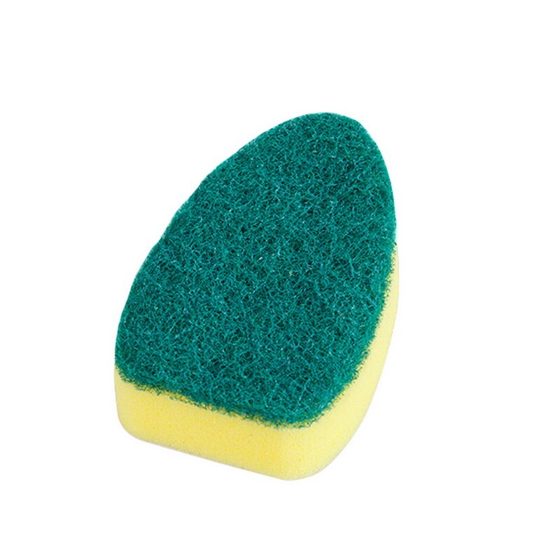 Handle Sponge Magic Sponge Washer Brush Head Kitchen Cleaning Brush Replacement Head Sponge Dish Wash Scrubber Sponge: Lavender