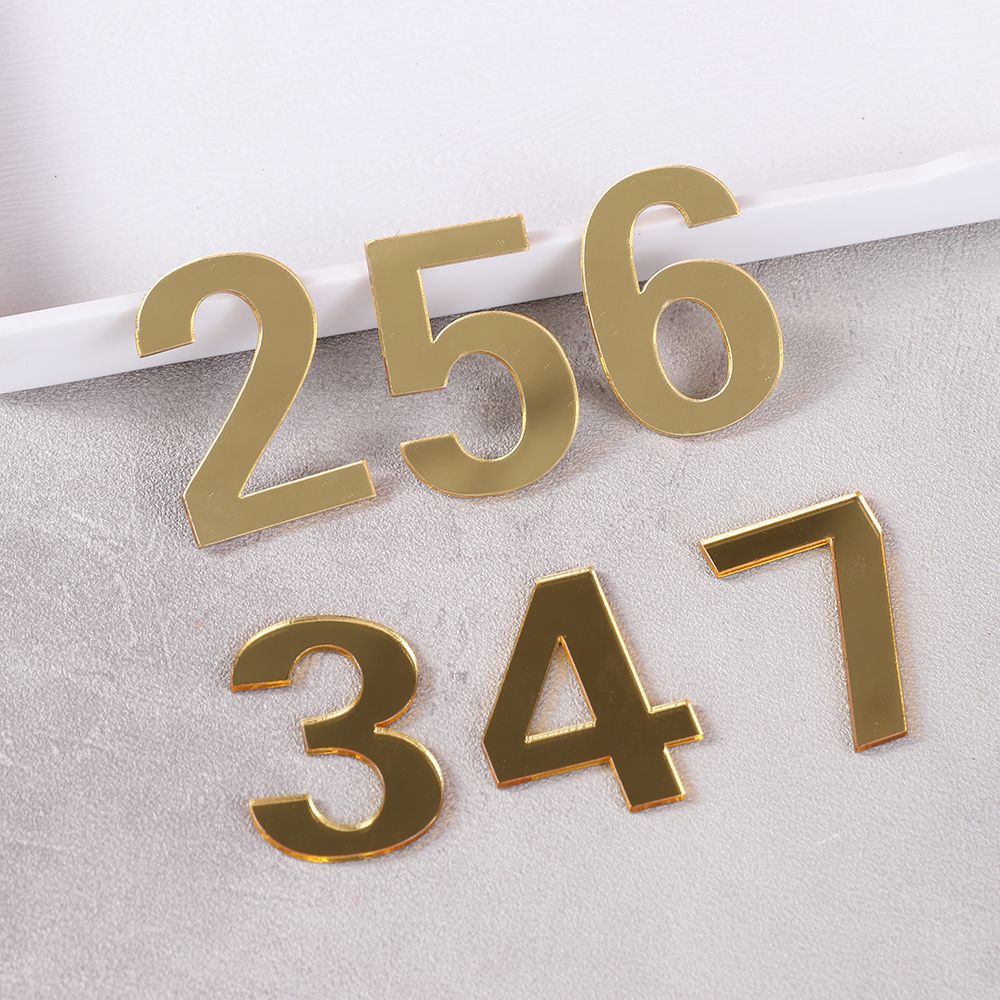 Self-adhesive Hotel Home Sticker Address Acrylic House Drawer Sign Door Numeral Plaque Door Plate Number Gate Digits