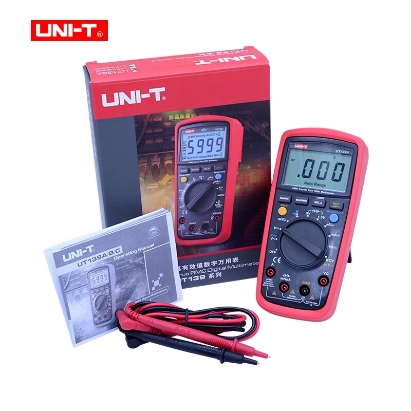 UNI-T Digital Multimeter UT139A UT139B UT139C True RMS Meter Handheld Tester 6000 Count Voltmeter Temperature Tester Meters: UT139A