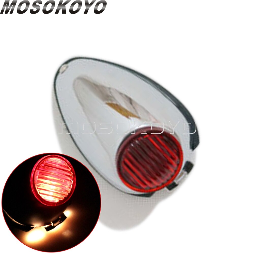 Guardabarros Sidecar de 12V, luz trasera de frenos cromada para BMW Zundapp DB KS KS750 M1 M1M M1S M72 R12 R75 R51 R61 R66 R71 K750: chrome