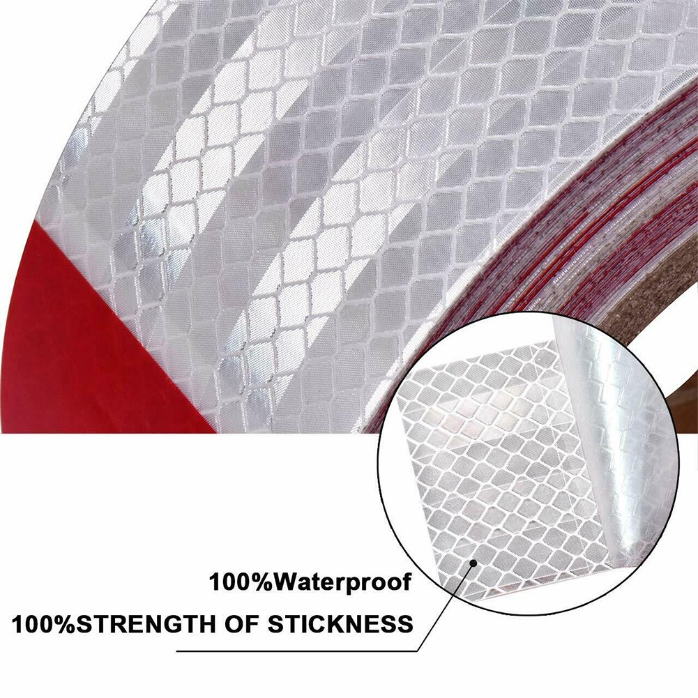 Car Reflective Tape Strip Stickers Truck Pickup Trailer Night Driving Safety Reflective Warning Strips Auto Accessories 45m 30m