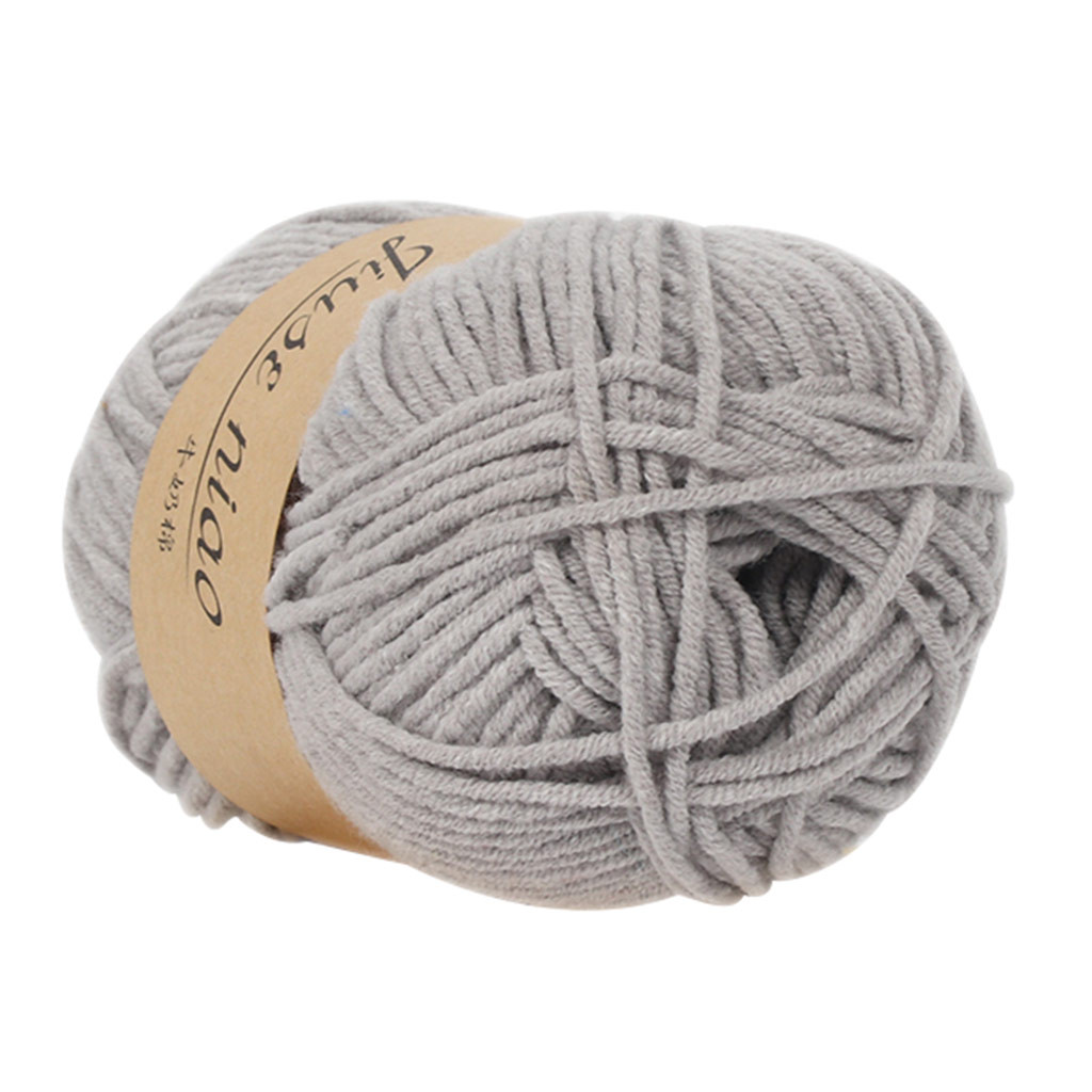 Fil de laine 5 brins de lait et de coton colorés | Bricolage, laine, coton doux, doux, écharpe Crochet épaisse poupée bébé: S
