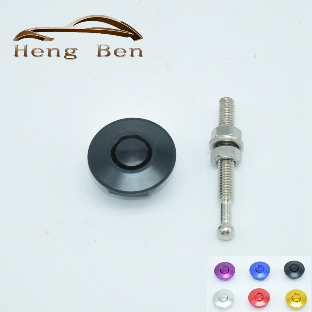 HB Mini Engine Hood Cover Lock Universal Aluminum Car Quick Latch Push Button Billet Hood Pins Lock Clip Kit