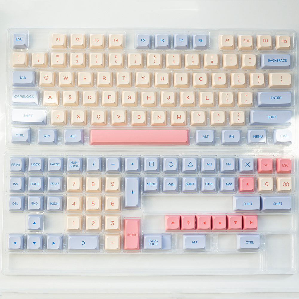 Marshmallow 132 klawisze nasadki na klawisze PBT barwnik sublimacyjny profil XDA dla przełącznika MX Fit 61/64/68/87/96/104/108 klawisze klawiatury XDA