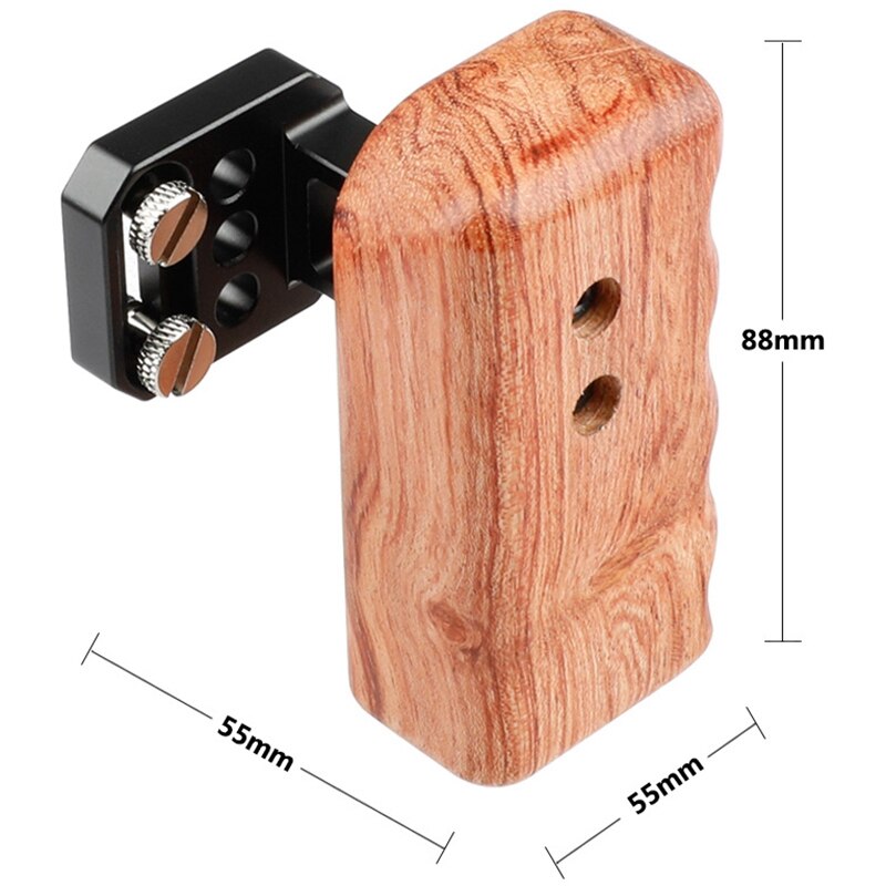 A destra di Legno della Maniglia presa per la Macchina Fotografica Universale Gabbia Sul Lato DSLR Macchina Fotografica Maniglia