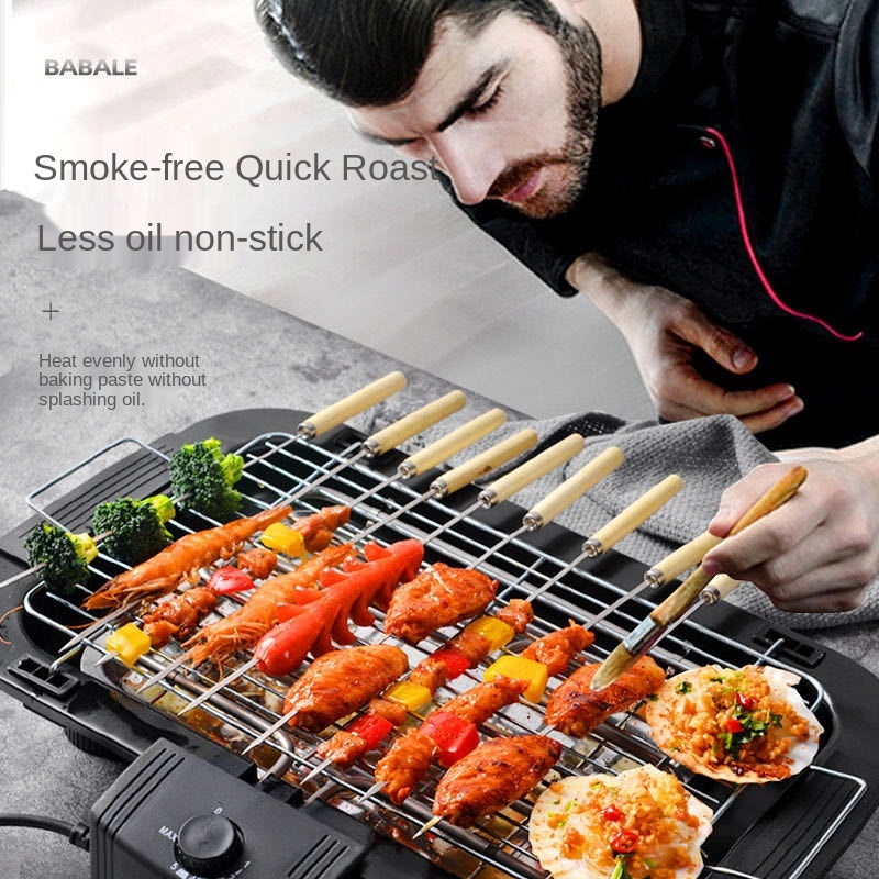 Electric Table Top Grill BBQ Barbecue Garden Camping Cooking Indoor 1300W