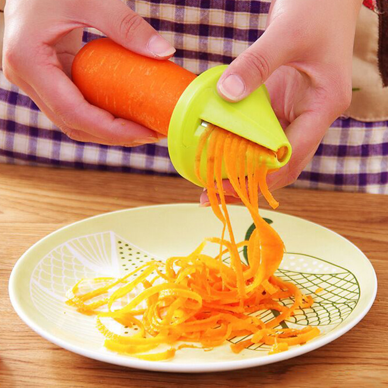 1 herramienta de cocina, trituradora en espiral multifuncional para verduras y frutas, pelador, cepilladora rotativa Manual de patatas y zanahorias