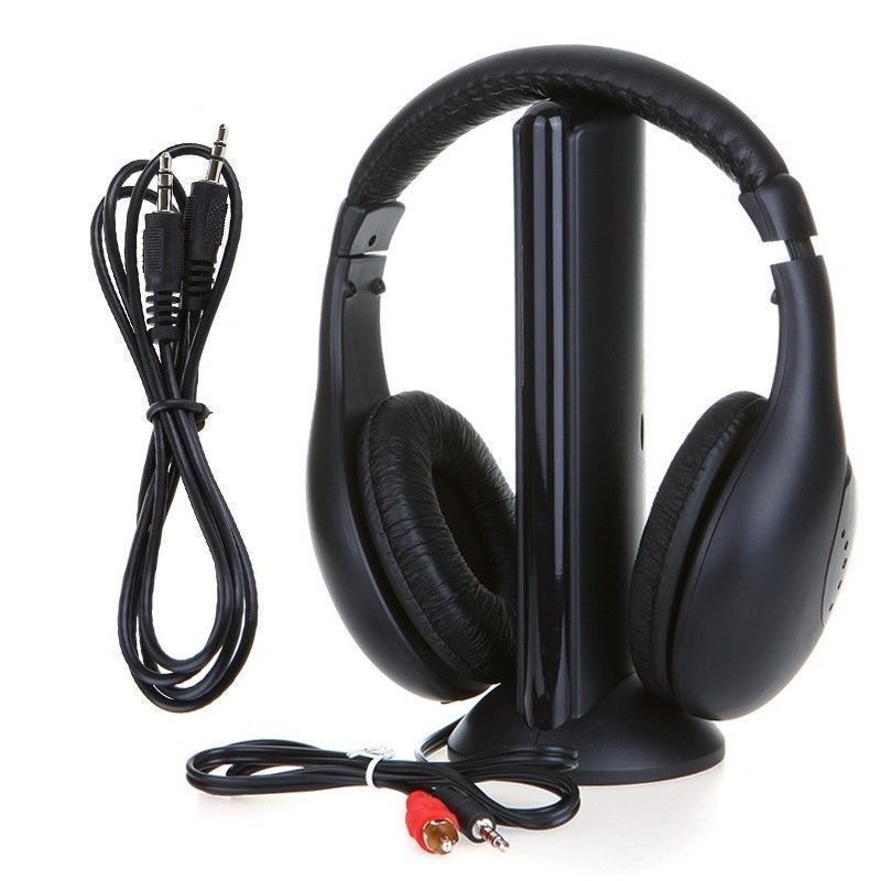 Stereo Draadloze Hoofdtelefoon voor PC Laptop TV FM Radio MP3 5 in 1 Hi-Fi Hoofdtelefoon Oortelefoon Headset Draadloze Koptelefoon