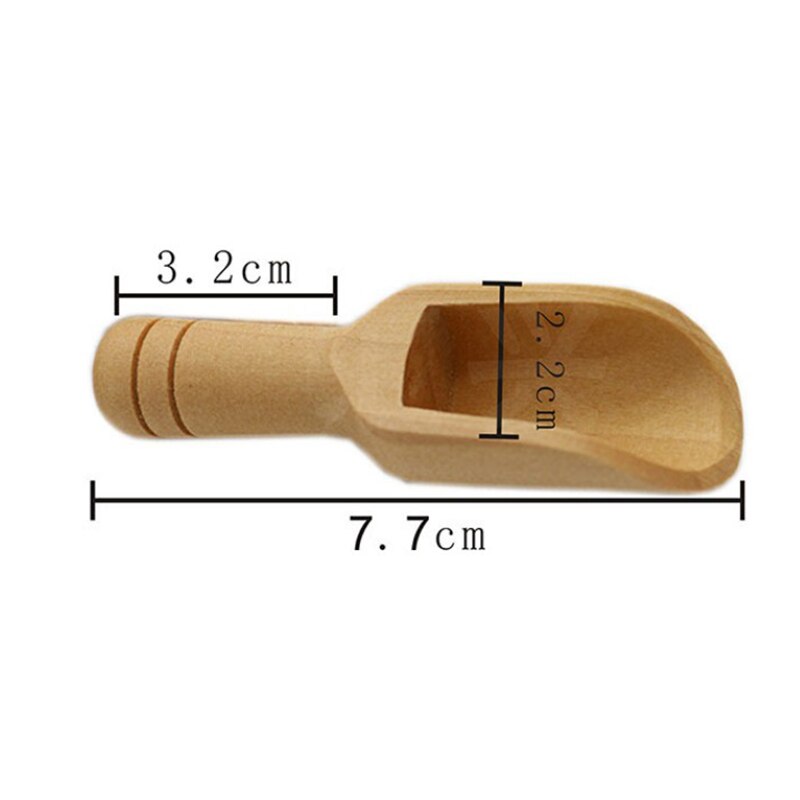 1/3 stuks mini houten schepjes badzoutlepel snoepmeellepel schepjes keukenbenodigdheden 7.7 x 2.2cm