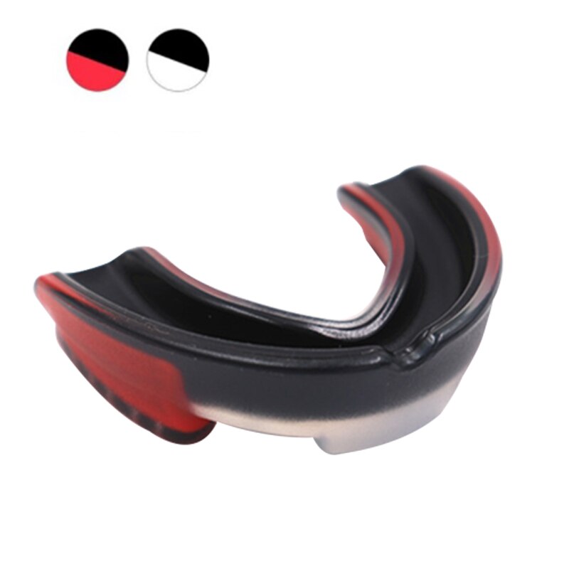 Protector bucal para boxeo, equipo de EVA suave para protección de los dientes Oral, protectores de seguridad para fútbol, baloncesto, Fitness, gimnasio: black and red