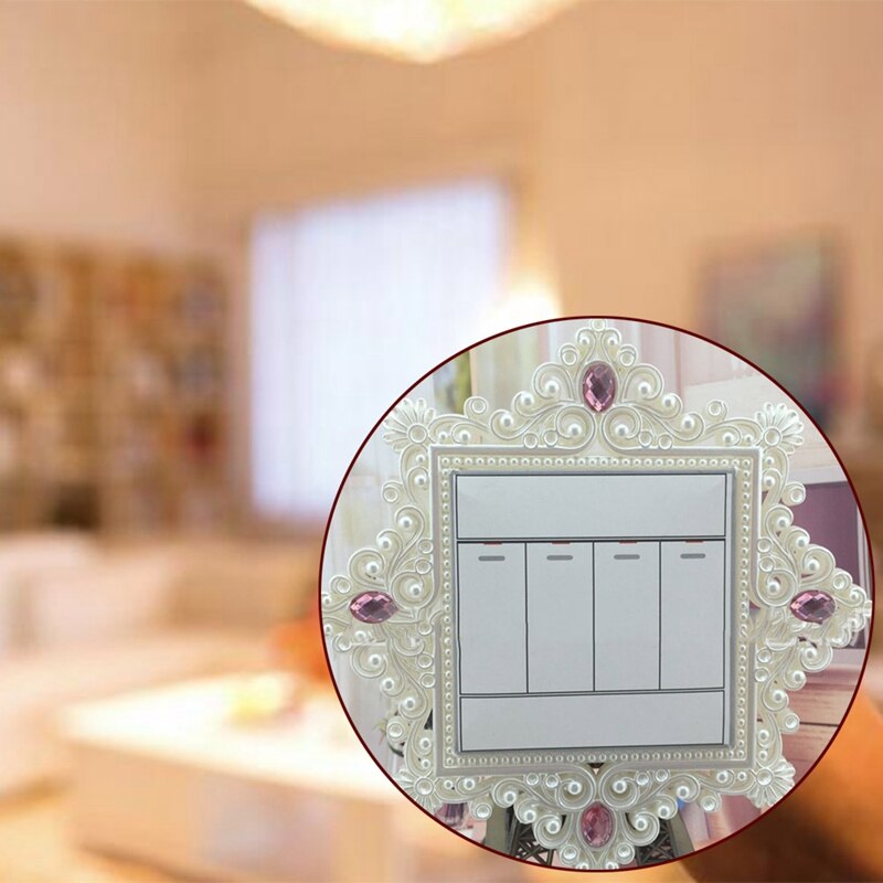 Resin Single Light Switch Surround Socket Finger Plate Panel Cover for Home Office Decoration Wall Sticker