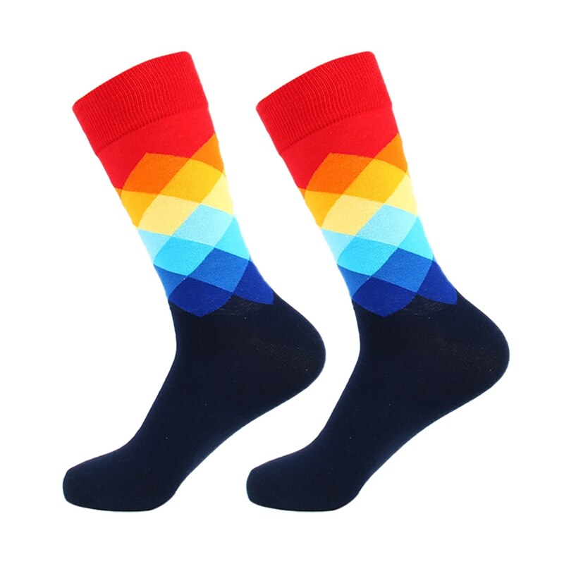 Sport lässig Socken komfortable Diamant Gedruckt Baumwolle Mischung Kleid Strumpfwaren Schuhe Zubehör d2: 50275