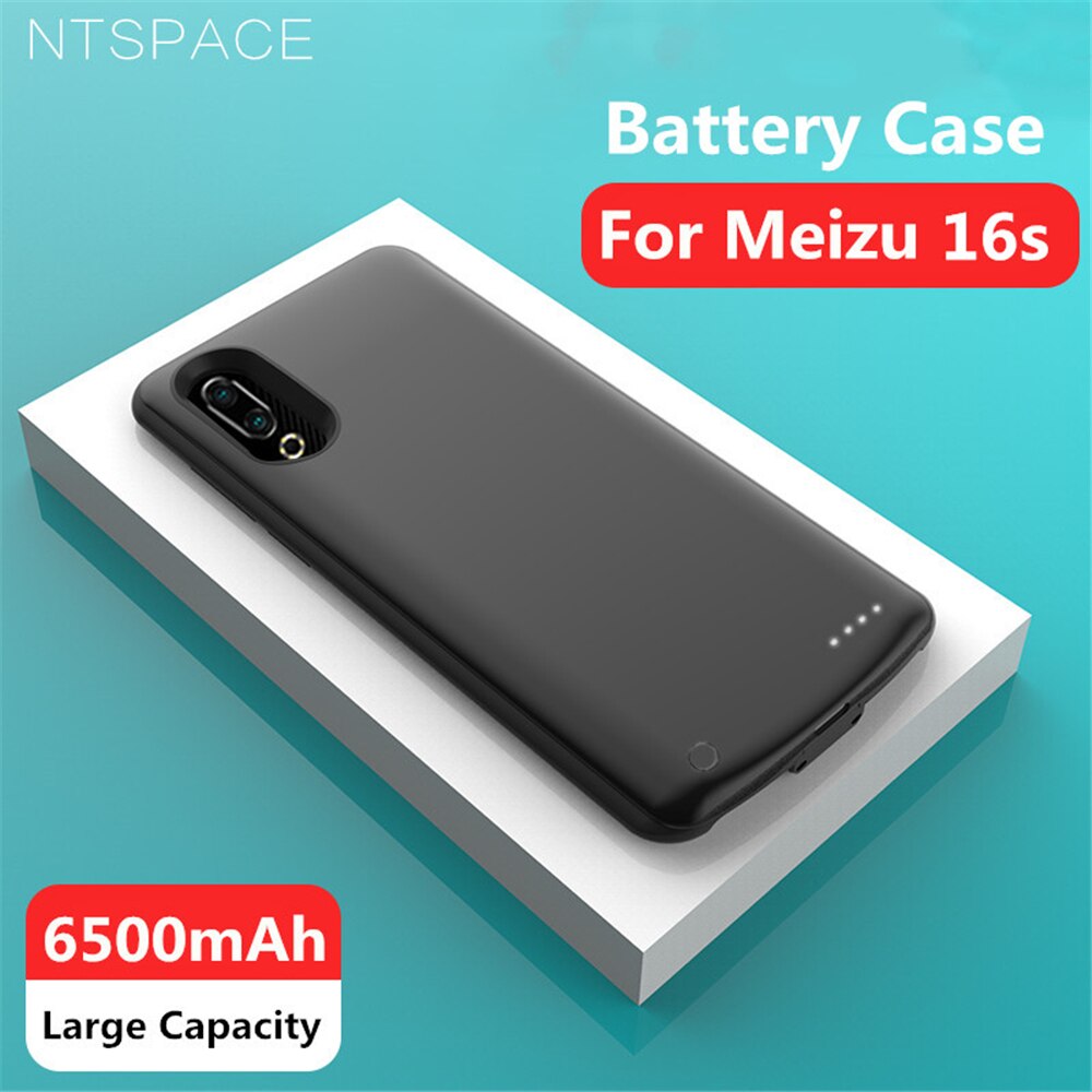 NTSPACE-fundas de cargador de batería para MEIZU 16s, funda de Banco de energía portátil de 6500mAh para Meizu 16s, cubierta de carga