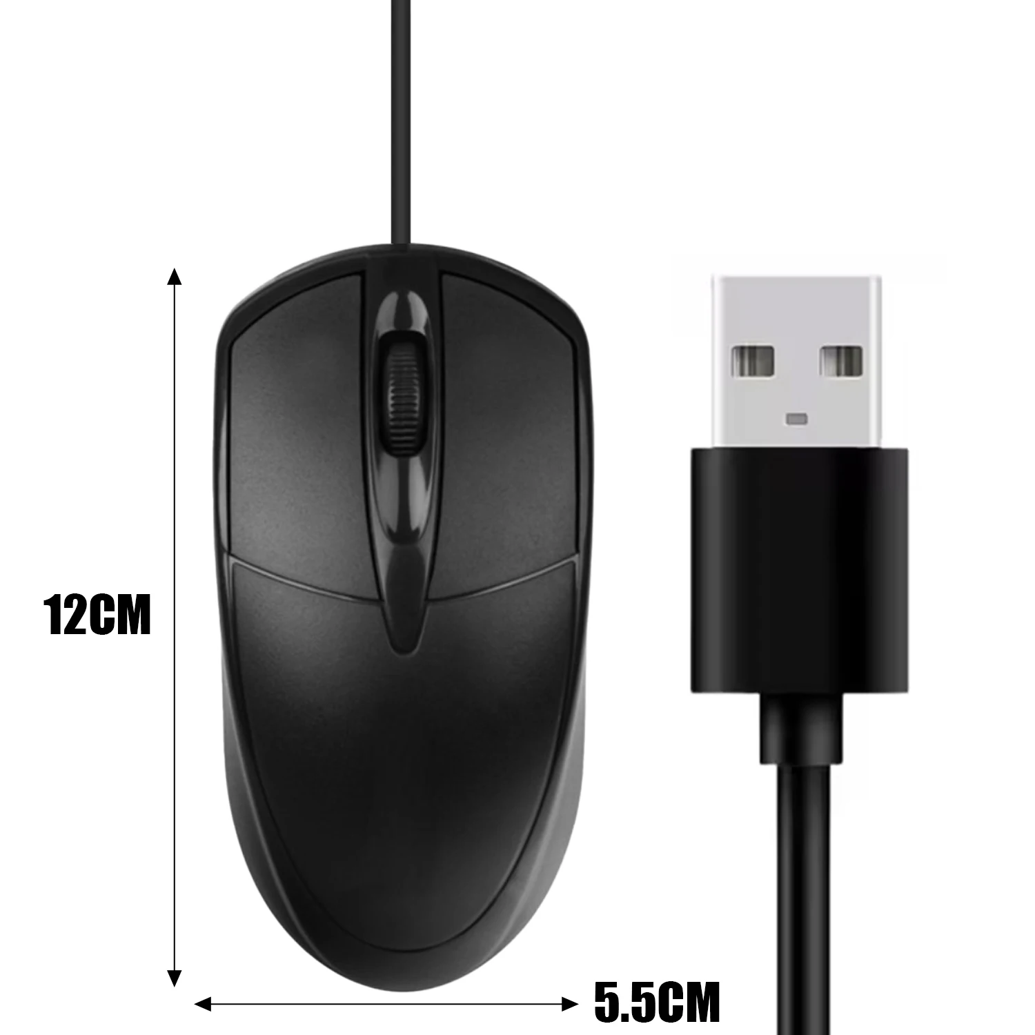Universal USB Optical Wired Mouse Anti Slip Roller Gaming Computer Mouse for Laptop PC Desktop USB Wired Mice For Home Office: Default Title