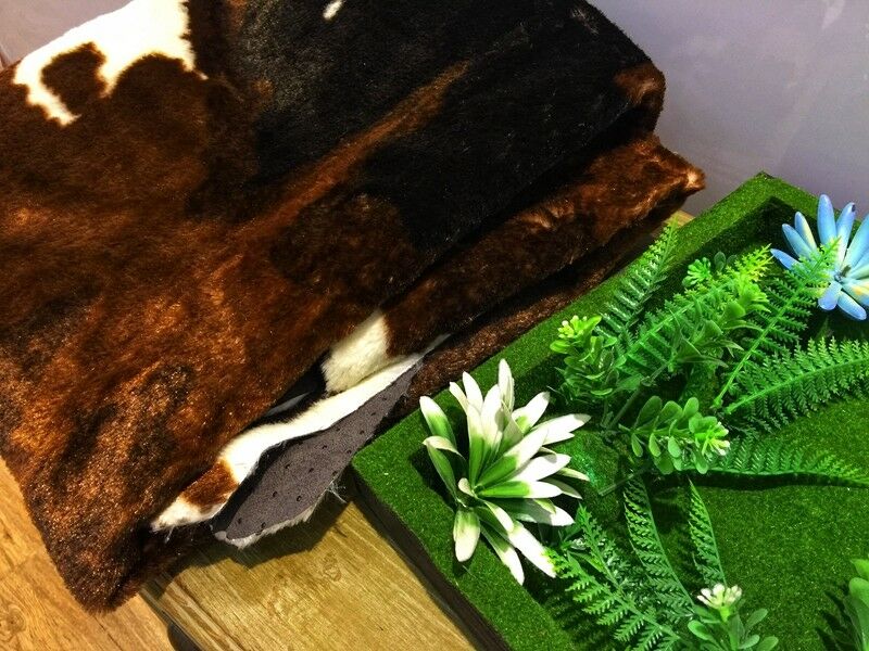 Tapis En Cuir De Vache Noir Uni - Original - Neuf Avec étiquettes