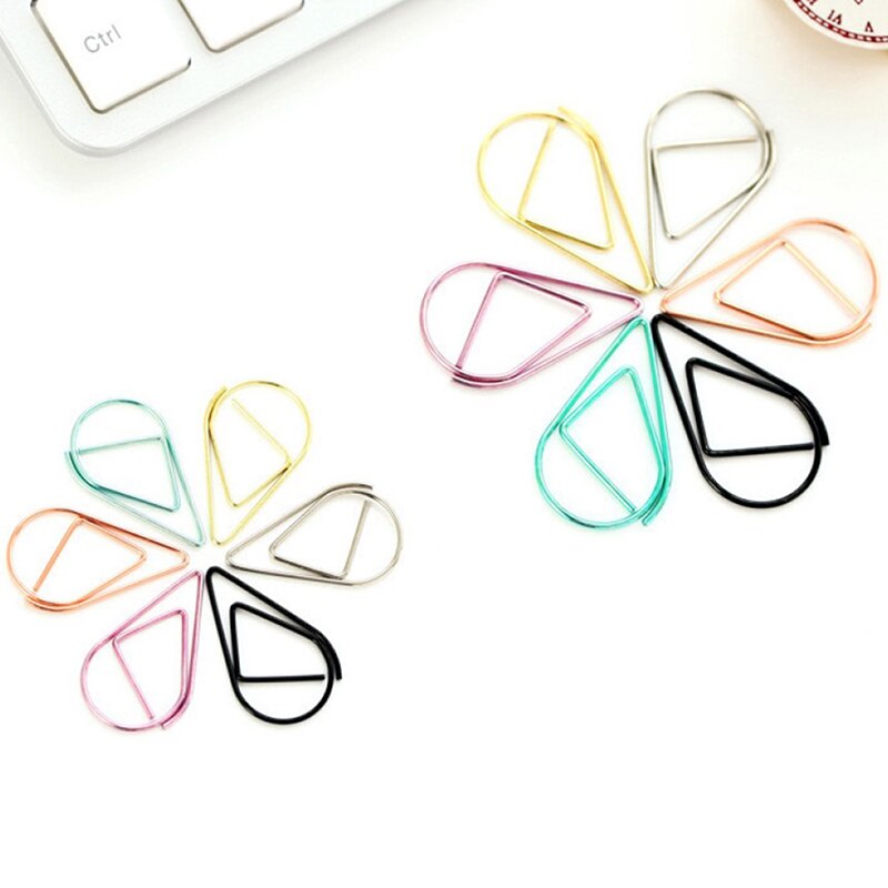 Lot de 30 trombones en métal en forme de feuille de couleur or et argent, kawaii, mignon, marque-page, papeterie scolaire et de bureau