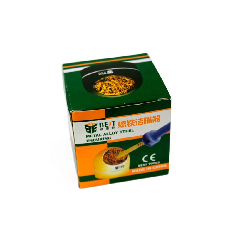 BEST Sodering Iron Tip Cleaner Solder Nozzle Cleaning Copper Wire Sponge Ball Holder Metal Dross Box Mesh Filter Tin Remover