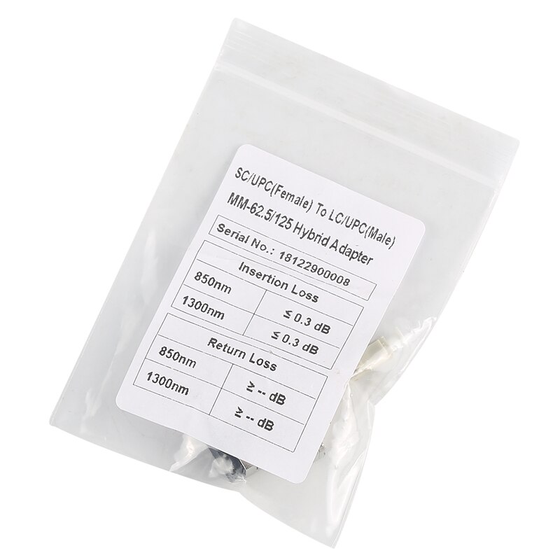 SC Female-LC Male Multimode MM62.5/125 Fiber Optic Adapter Transfer Flange Coupler SC-LC Adapter