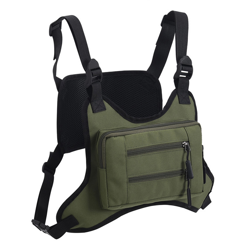 Männer/Frauen Tarnung Brusttasche multifunktion Ale wasserdichte leichte Sporttasche draussen Weste Tasche Oxford Stoff Rucksack