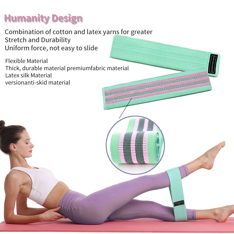 Opaska biodrowa robić jogi z oporem biodrowym lateks antypoślizgowy elastyczny pas robić ćwiczeń i jogi