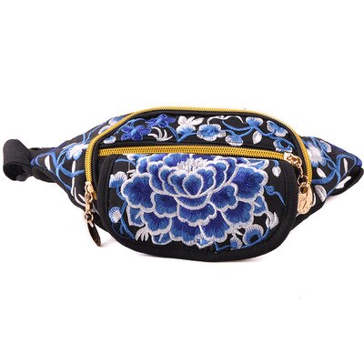 nationalen stickerei frauen einkaufen kleine taille taschen! Nizza Blumen- gestickte Dame taille Packungen Alle-spiel Leinwand Träger: 3