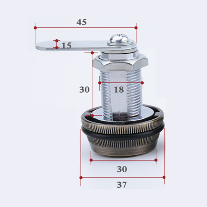 2pcs Adjustable length 30mm Drawer Locks Password Lock Furniture Hardware Door Cabinet Lock For Office Desk Letter Box Cam Locks