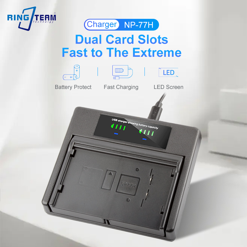 NP-77H LCD USB Dual Battery Charger NP77H for Sony NP-33,NP-55H,NP-55,NP-66H,NP-68,NP-78,NP-77,NP-98 Digital Camera Batteries