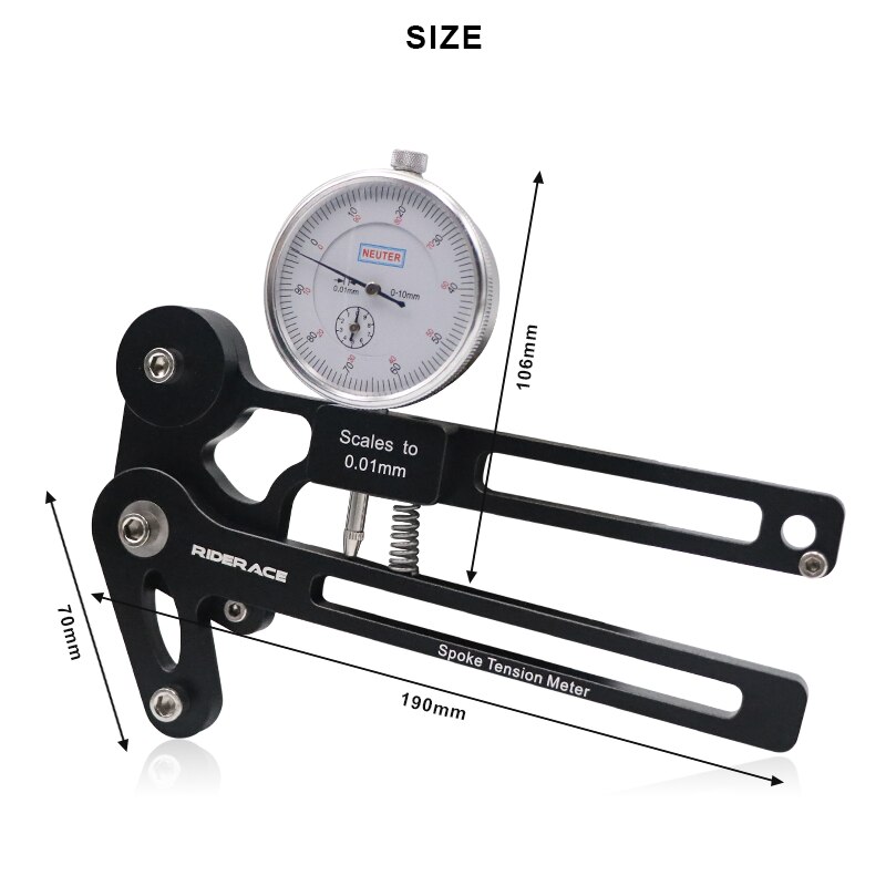 Medidor de tensión electrónico para bicicleta, comprobador de radios de rueda de bicicleta, indicador de alta precisión, tensiómetro estable y preciso, herramienta de reparación de MTB