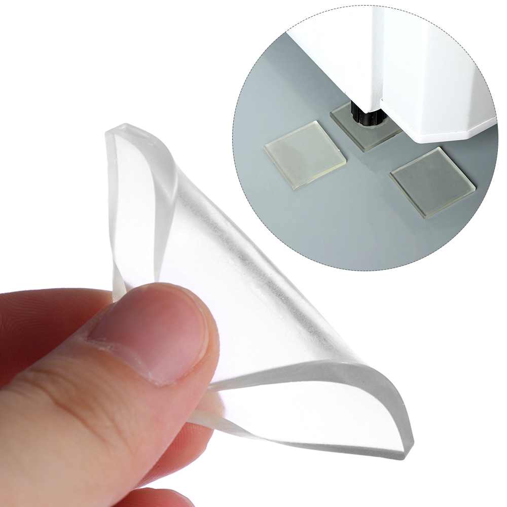 4 Stks/pak Draagbare Transparante Siliconen Pad Anti Trillingen Antislip Mat Wasmachine Koelkast Badkamer Accessoire