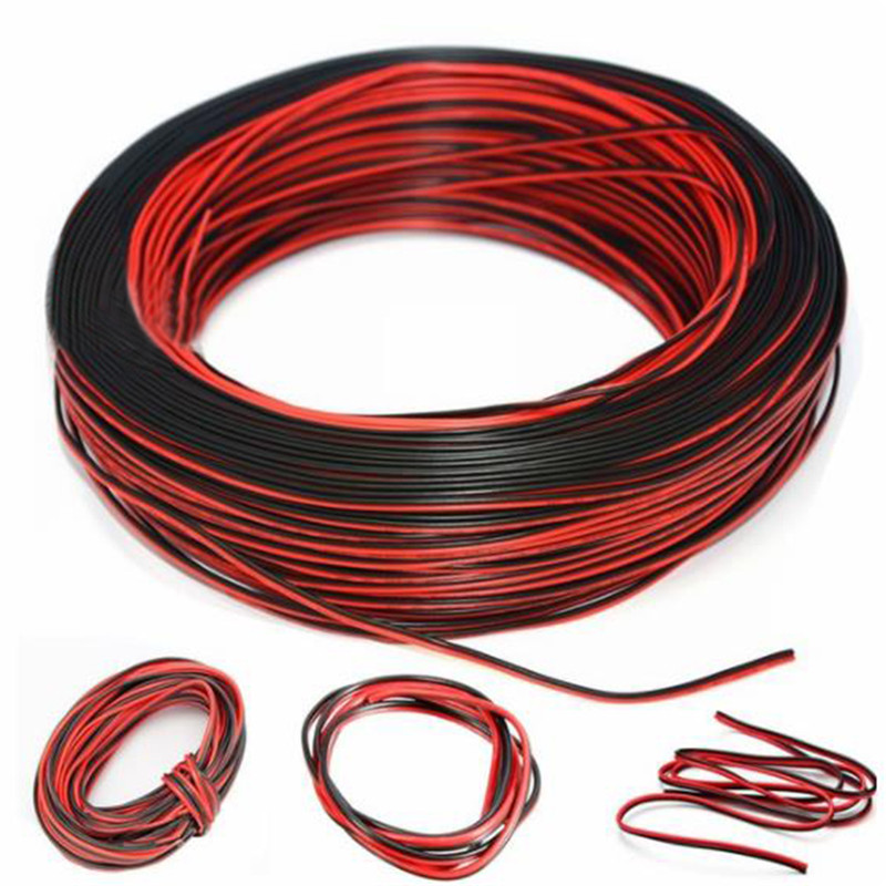 Cable eléctrico para motocicleta, conector rojo/negro para luz Led duradera, 10m, 2 pines, 1 ud.