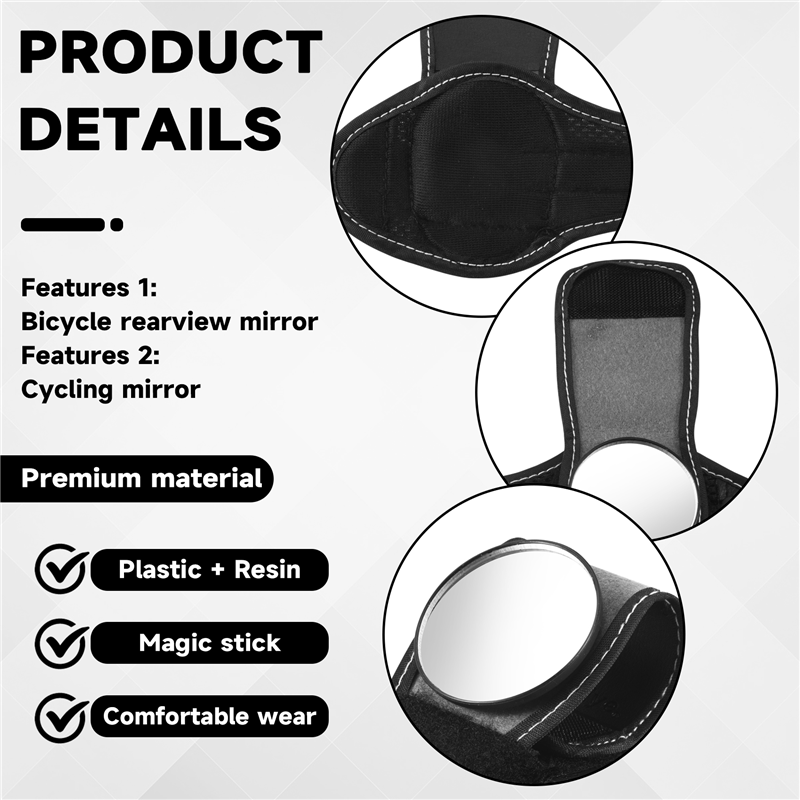 Fahrradspiegel Fahrrad Handgelenkspiegel Rückspiegel Armbinde Motorrad Lenker Reflektor Armbinde Spiegel Reitausrüstungtabht