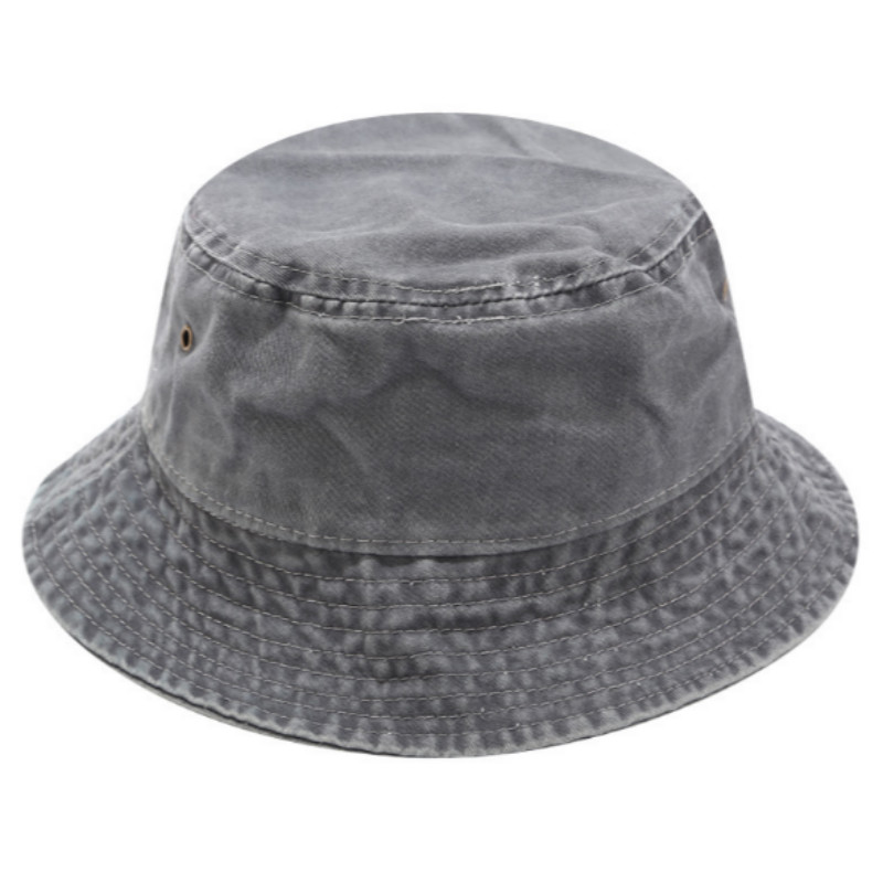 Chapéu de denim lavado vintage, chapéu em branco de jeans, boné de pesca, parte superior reta, chapéu de sol, aba larga, praia, panamá, esportes ao ar livre chapéu do sol