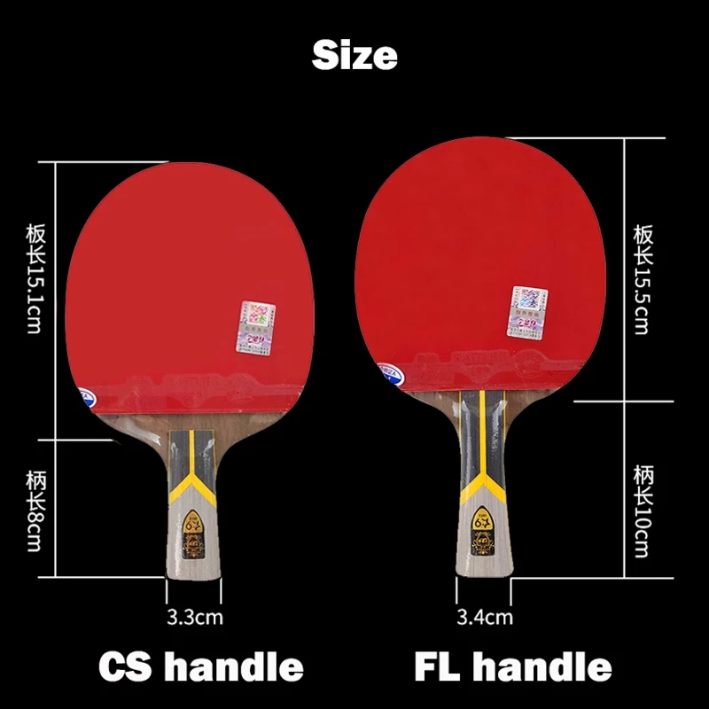 Raqueta de tenis de mesa Friendship 729 King 9 Star 8 Star, paleta de Ping Pong de carbono, bate de Ping Pong adhesivo alto con bolsa