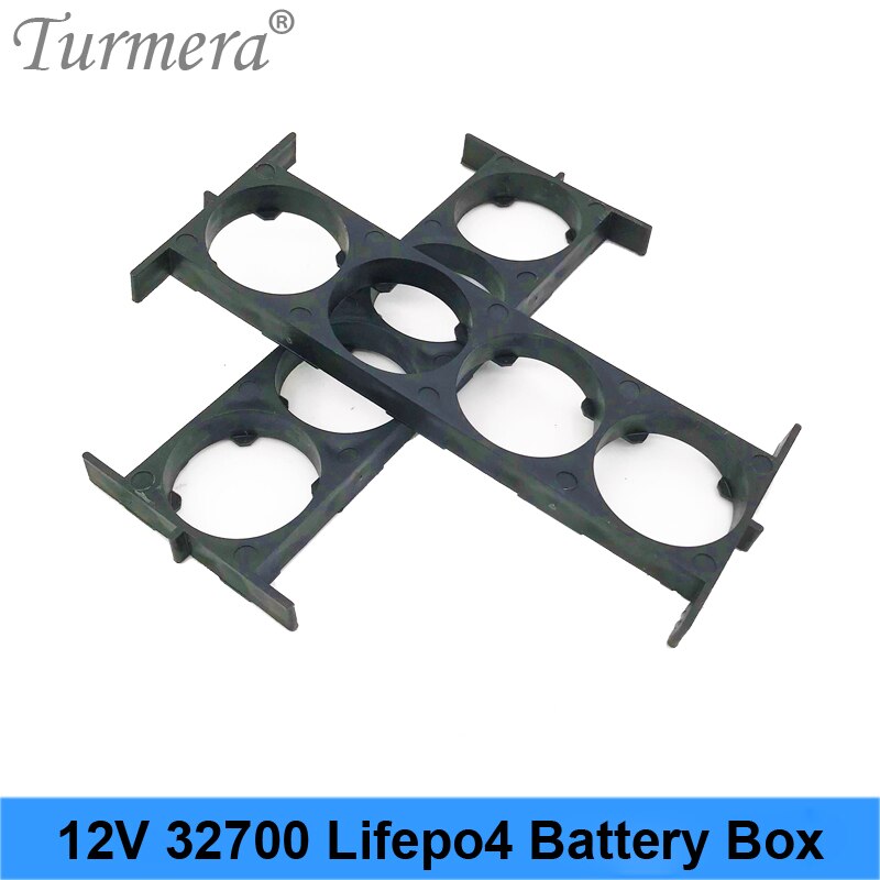 Turmera 32650 32700 Lifepo4 Battery Storage Box with 1x4 Bracket for 12V 7Ah Uninterrupted Power Supply and E-bike Battery Use