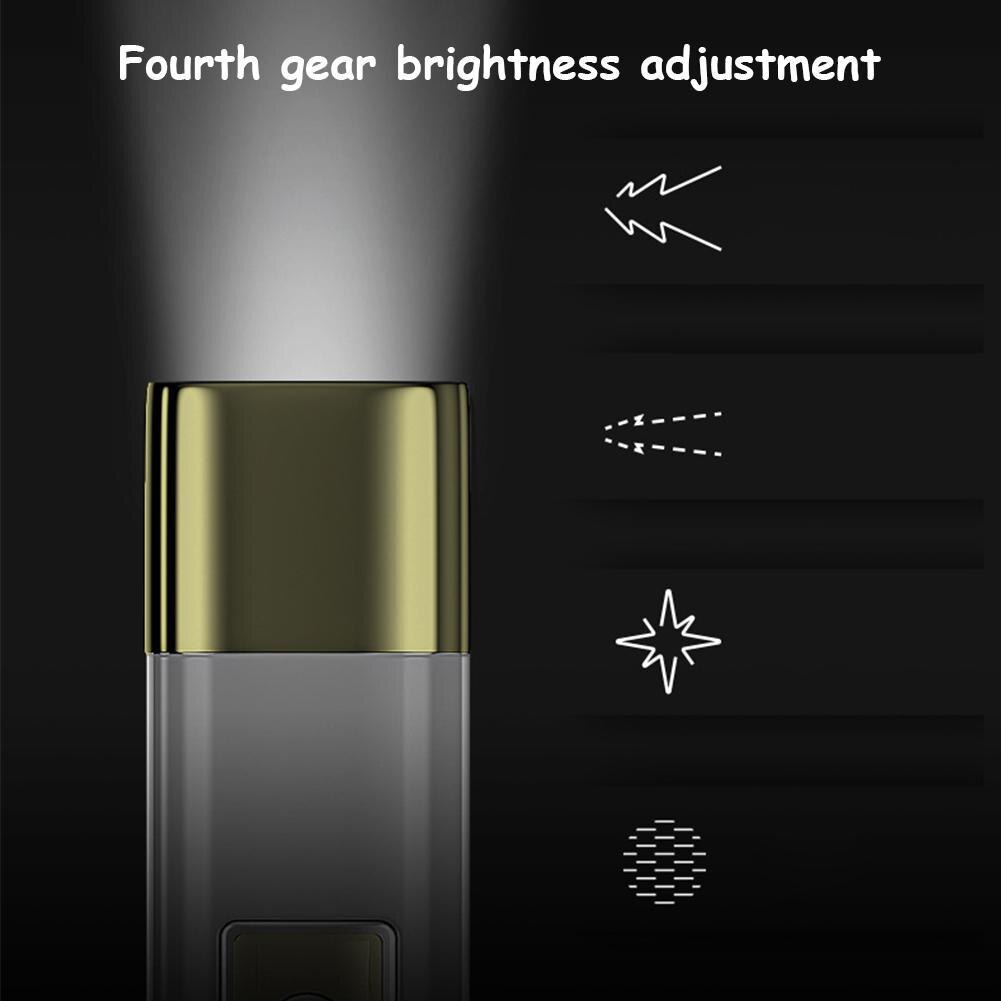 Portable Mini High Light Flashlight Smiling Shark Power Bank Waterproof Ultra Bright Torch USB Rechargeable Powerful CampLight