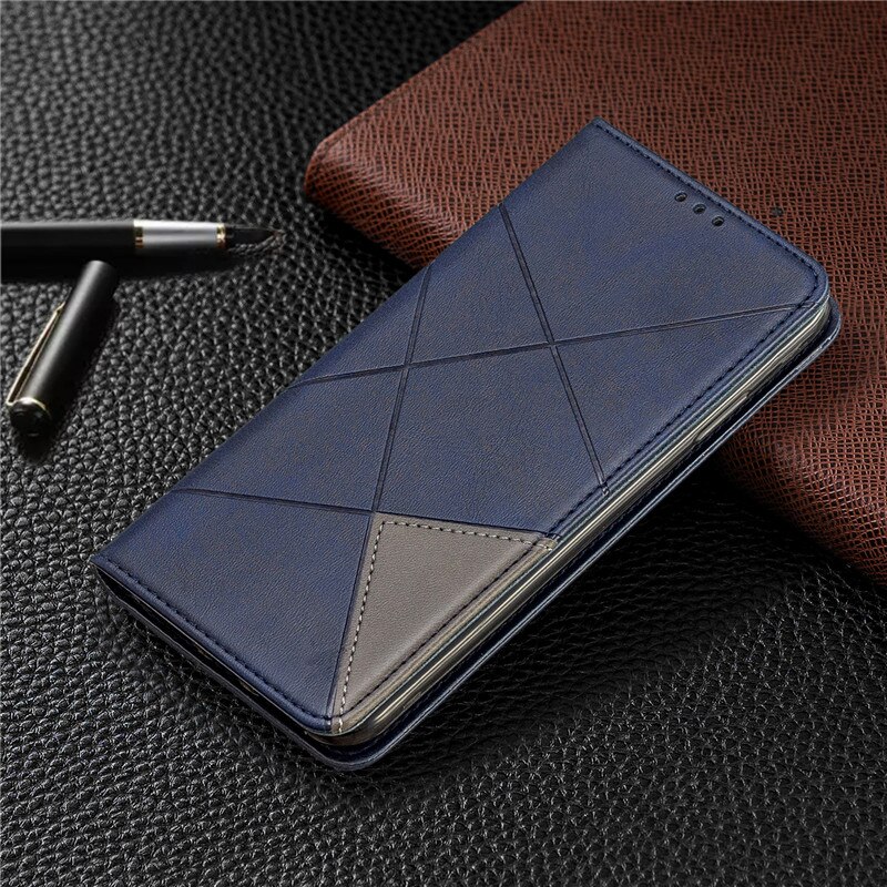 Op Voor Huawei Nova 5 T Case Magnetische Wallet Leather Flip Telefoon Cover Voor Huawei Nova 5 T 5 T nova5t Stand Gevallen Met Kaarthouder: Blauw