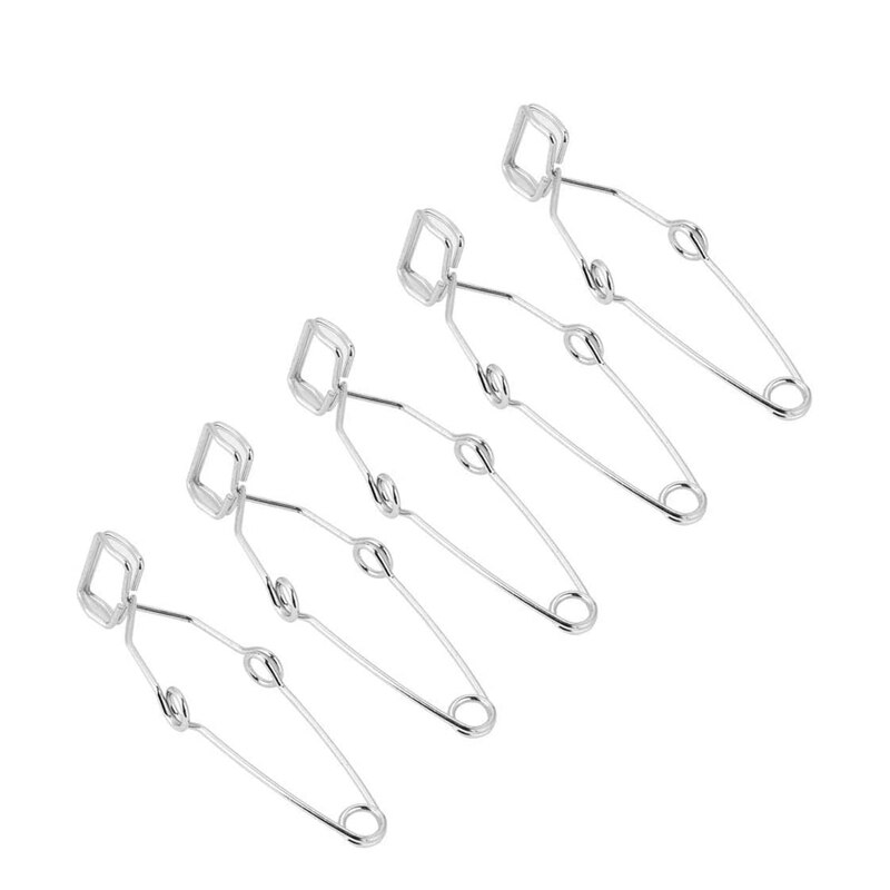 Test Tube Clamp 5 PCS Laboratory Test Tube Steel Clip Tool Glass Tube Holder Clip For Lab Glass Test Tube