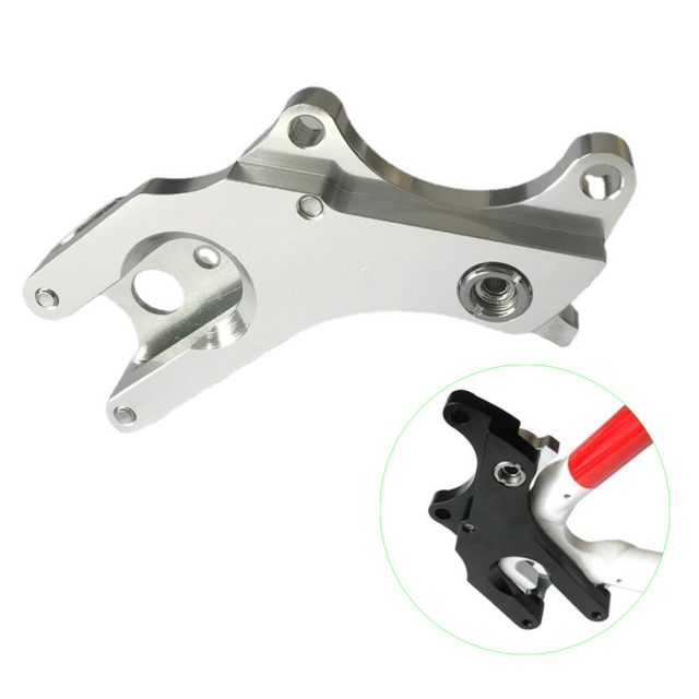Bike No Disc Frame Mount MTB Road Bike Disc Brake Conversion Seat Disc Brake Adapter Cycling Accessories: white