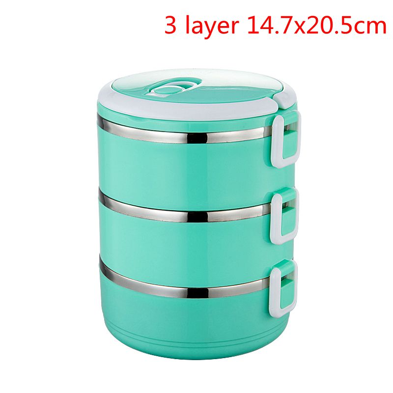 Lunchbox Lekvrij Thermos Lunchbox Voedsel Container Draagbare Roestvrij Staal Thermische Lunchbox Voor Kantoor Camping Benodigdheden