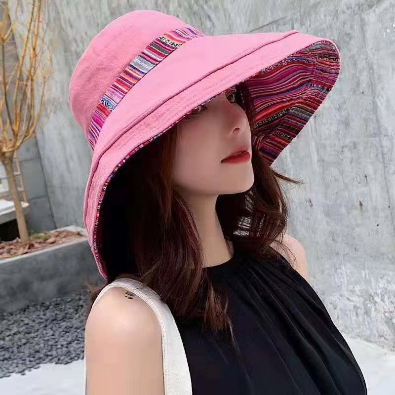 Fashion MAXSITI U Spring And Autumn New Double-sided Cotton Hemp Ducket  Hats Fisherman's Cap Women's Fashion Leisure Basin Cap