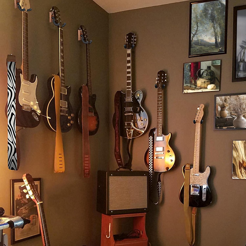 4 szt. Gitara na ścianie hak robić gitary orzech w kształcie litery U wieszak na gitarę stojak z uchwytem na ścianę robić gitary akustycznej, elektrycznej, basowej